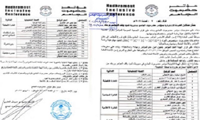 قرار لرئيس مؤتمر حضرموت الجامع بتشكيل الهيئة التنفيذية في مديريات ثمود وقف العوامر ورماه 