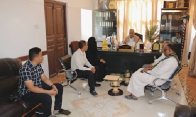 مدير عام سيئون يلتقي وفد مؤسسة بن حبريش للتنمية ويطلع على مشروع تعزيز الأمن على المستوى المحلي