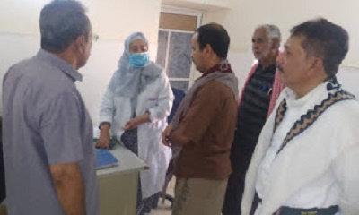 مدير عام مديرية حريضه الاستاذ بندر محمد باعشر في زياره تفقديه لمستشفى حريضه