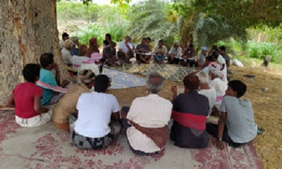 مدير عام الريدة وقصيعر يلتقي المزارعين وملاك الآبار والمعايين بمعبر الريدة وقصيعر 