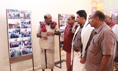 تدشيناً لبدء فعاليات المطلع السنوي ..مدير عام مديرية شبام يفتتح معرض الصور الفوتوغرافية لعدة شبام للشبواني