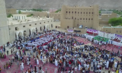 منطقة قسم بمديرية تريم تبتهج بزفاف 69 عريس وعروس بمهرجان المحبة الثالث 