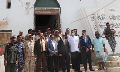 الأرياني والبحسني يطلعان على سير أعمال إعادة ترميم وتأهيل مبنى المركز الثقافي للأنشطة التربوية والتنموية المدرسة الوسطى