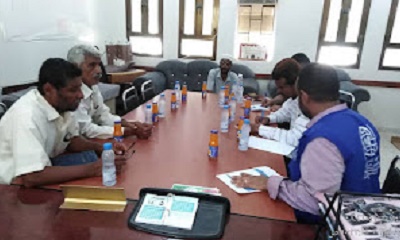 مدير عام مديرية القطن يلتقي في مكتبه بمندوب المنظمة الدولية للهجرة