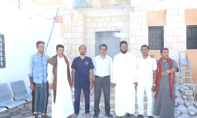 العمودي يطلع على نشاط المركز الصحي بمنطقة السفولة بمديرية القطن