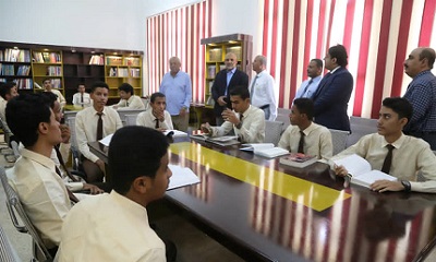 وكيل وادي حضرموت يدشن مشروعين بثانوية سيئون النموذجية للبنين