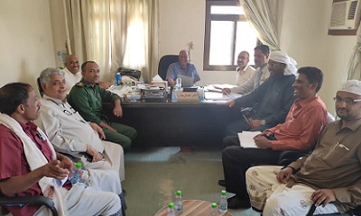 السلطة المحلية بتريم تلتقي برئاسة محكمة ونيابة تريم