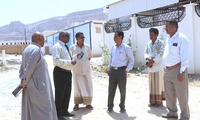 بتوجيهات وزير الصحة  بوابة الخليج الذهبية تتسلم موقع إنشاء محطة الاكسجين الطبي بسيئون
