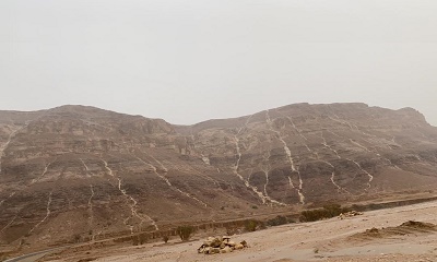 هطول أمطار غزيرة ومتوسطة بوادي وهضاب حضرموت