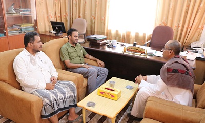 مدير عام سيئون يطلع على نشاط مكتب الصناعة والتجارة بالمديرية، والآلية المنفذة لمواجهة التلاعب والعشوائية في توزيع الغاز المنزلي