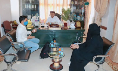 مدير عام سيئون يطلع على سبل تنفيذ مشروع تأهيل كوادر منظمات المجتمع المدني النسوية بمديرية سيئون