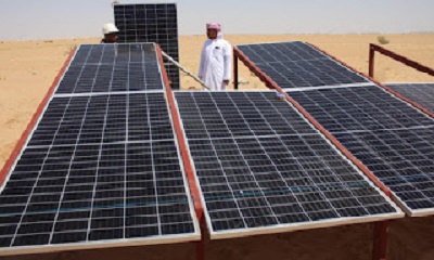 المدير العام المنهالي يدشن تركيب منظومة الطاقة الشمسية لبئر الشيخ سعيد المنهالي بمديرية ثمود