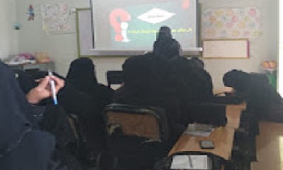 بالتنسيق مع ادارة مكتب التربية بالمديرية روضة الطفل بتاربة تنفذ ورشة عمل لمعلمات الروضة