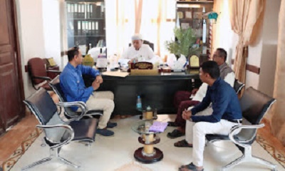 سيئون : مدير عام سيئون يطلع على سبل المساهمة في تطوير منشآت كلية التربية البدنية والرياضية بجامعة سيئون