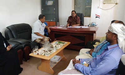 مدير عام مديرية رخية يستقبل فريق مسح الأمن الغذائي وسبل العيش