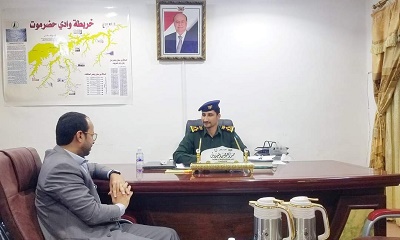 مدير أمن الوادي والصحراء يلتقي مدير عام الخدمة المدنية بوادي حضرموت