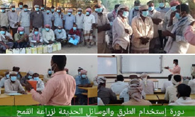 تريم .. اختتام دورة إستخدام الطرق الحديثة لزراعة القمح