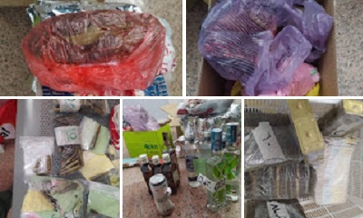 أمن مطار سيئون يضبط مطلوب أمني في قضية قتل وضبط كميات من الخمور والحبوب خلال فترة الثلاثه الاشهر الماضية