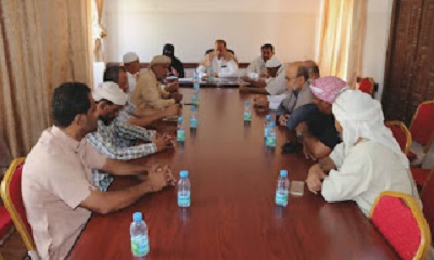 بحث تشكيل اللائحة التنظيمية للجان المجتمعية للأحياء والمربعات بمدينة سيئون