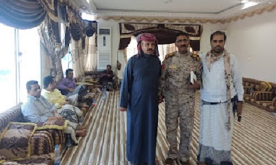 العميد الجريري والشعيبي في ضيافة الشيخ سعيد بن محسن المشجري