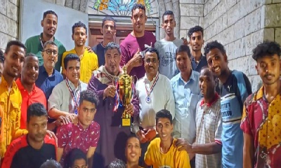 وزير النفط ونائبه يلتقون بفريق كرة السلة لنادي شعب حضرموت بعد تحقيقهم وصيف بطل كأس رئيس الجمهورية