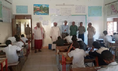 تدشين أختبارات الفصل الأول لمدارس التعليم العام بمديرية القطن