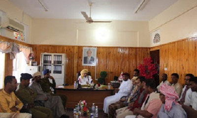 مدير عام مدير مديرية ثمود المهندس رزيق حمد رزيق المنهالي يلتقي عددا من مدراء المكاتب التنفيذيه واعضاء المجلس المحلي واعيان وشخصيات المديريه 