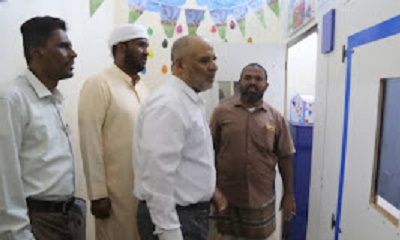 وكيل محافظة حضرموت لشؤون مديريات الوادي والصحراء عصام الكثيري يزور مؤسسة ومركز إرادة لذوي الإعاقة الذهنية بتريم