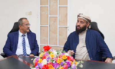وزير الأوقاف والإرشاد يلتقي وكيل حضرموت للشؤون الفنية ويناقش معه أوضاع مكتب الوزارة بالساحل