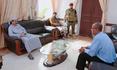 مدير عام سيئون يستقبل رجل البر والإحسان الشيخ سالم عامر النهدي، ويشيد باسهاماته الإجتماعية في حضرموت.