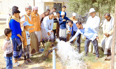 تدشين منظومة طاقة شمسية لمشروع مياه منطقة سكدان بمديرية ساه