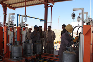 مدير عام مديرية ثمود في زيارة إلى محطة المنهالي للغاز المنزلي