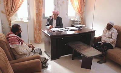 مدير عام سيئون يطلع على أوضاع مكتب فرع المؤسسة العامة للكهرباء بمديرية سيئون.