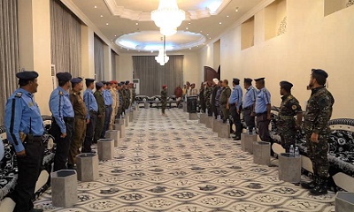 اللواء البحسني يشيد بكفاءة المشاركين في المهمة العسكرية وتعاملهم بحنكة واقتدار دون إحداث أي خسائر