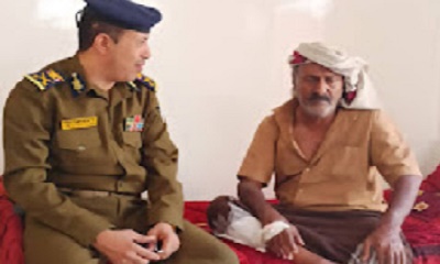 اللواء عبدالماجد العامري يطمئن على صحة العقيد كرامة مبخوت العامري