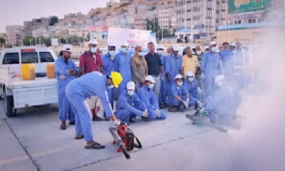 تدشين حملة رش البعوض الطائر الناقل للحميات بالمكلا