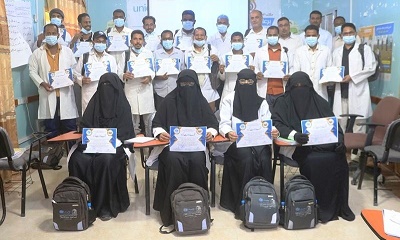 اختتام الدورة التدريبية التأسيسية في مجال الرعاية التكاملية لصحة الطفل بمديريات الوادي والصحراء بسيئون