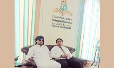 مدير عام مديرية ثمود في زياره لمؤسسة حضرموت للتنميه البشريه