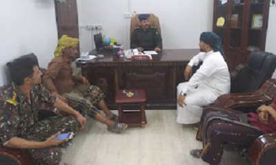 مدير عام مديرية ثمود يلتقي مدير عام مصلحة الهجره والجوازات بالوادي والصحراء