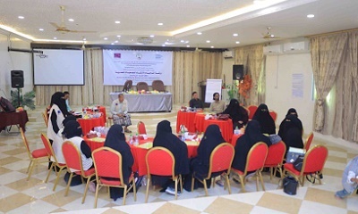 منظمة البحث عن ارضية مشتركة SFCG بالشراكة مع جمعية البدر النسوية تنفذ ورشة عمل حول التوجية والارشاد للجمعيات النسوية بمحافظة حضرموت