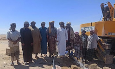 بحضور مدير عام مديرية ثمود اختتام صيانة بئر المجلس المحلي بالمديرية