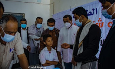 مدير عام شبام يدشن الحملة الوطنيه للتحصين ضد شلل الأطفال دون ال10سنوات في المديرية