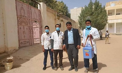 أكثر من (9000) طفل وطفلة تم تطعيمهم لليوم الأول والثاني والثالث من انطلاق حملة التطعيم بمديرية شبام