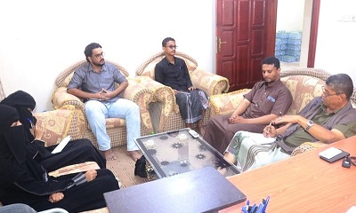 مدير الصندوق الخيري للطلاب المتفوقين بوادي حضرموت المهندس باعارمة يلتقي بمكتبه بقيادة مؤسسة قادة للتنمية م / شبام