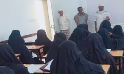 مدير مكتب محو الأمية وتعليم الكبار بتريم يدشن الامتحانات النهائية بمركز المطار