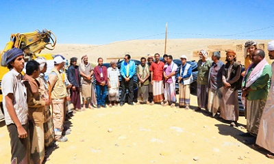 تدشين العمل في مشروع الخط الناقل لمشروع مياه منطقة العطوف بمديرية ساه