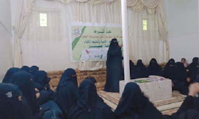 مركز محو الأمية بحوطة الرشيدي يقيم زيارة لمركز تعليم الكبار بمنطقة العنين بمديرية القطن