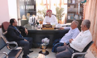 مدير عام سيئون يناقش أوجه التعاون المشترك بين السلطة المحلية بالمديرية والهيئة العامة للبريد فرع الوادي والصحراء