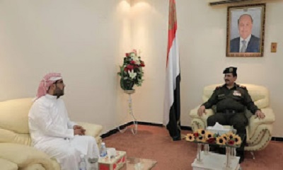 وزير الداخلية يلتقي بقائد تحالف دعم الشرعية بوادي حضرموت