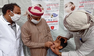 تدشين الحملة الوطنية الثانيه من منزل الى منزل بمديرية حجر الصيعري 